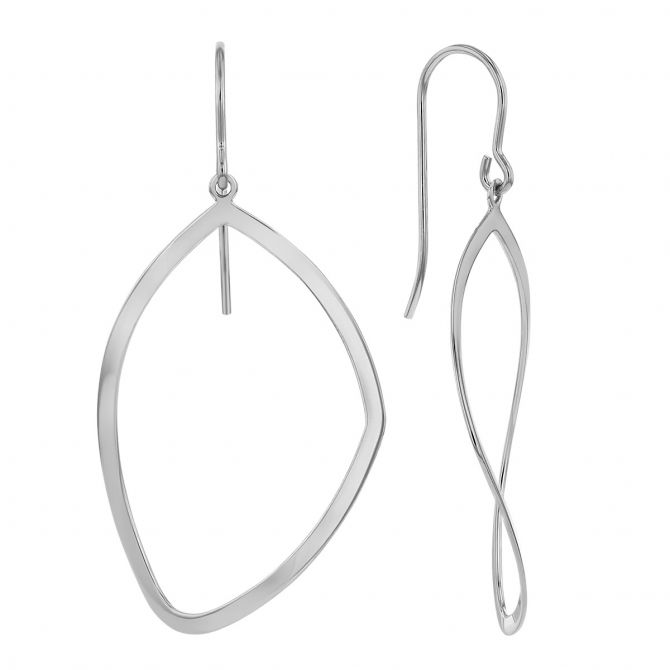 Sterling Silver Freeform Flat Dangle Earrings