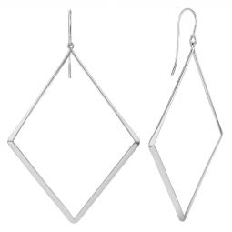 Image for Sterling Silver Open Square Dangle Earrings