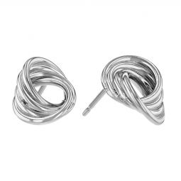 Image for Sterling Silver Twisted Knot Stud Earrings