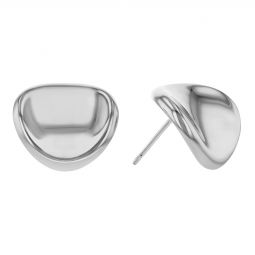 Image for Sterling Silver Curved Circle Stud Earrings