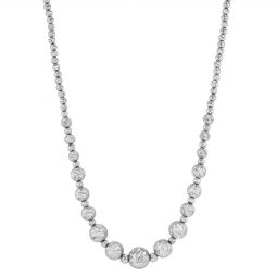 Large Textured Handmade Oval Silver Link Chain – Lireille