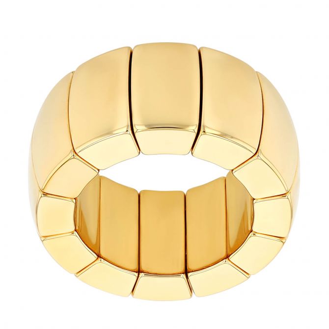 Demeglio Yellow Tone Ceramic Stretch Ring