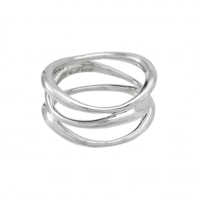 Tane Vaiven Sterling Silver Triple Wrap Ring