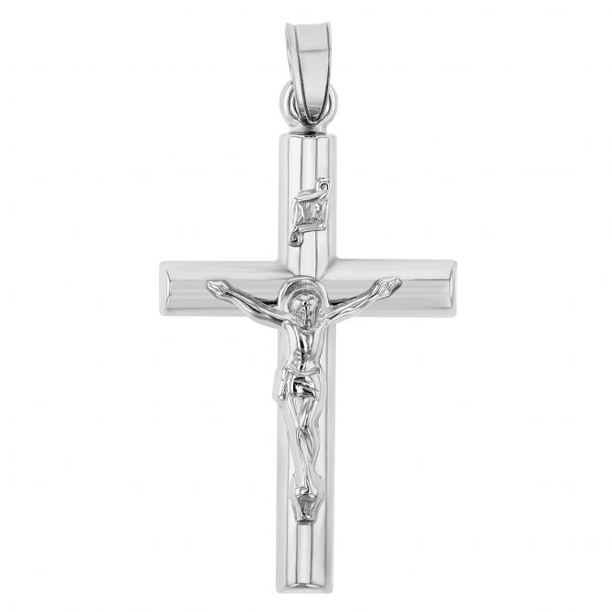 White Gold Crucifix Charm