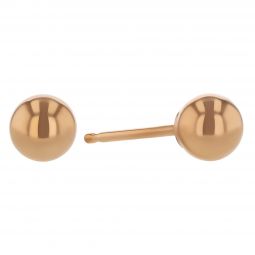 Image for Rose Gold Ball Stud Earrings, 4 mm