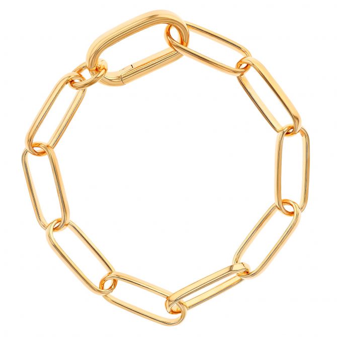 Pesavento Yellow Gold Vermeil Paperclip Link Chain Bracelet, 8"