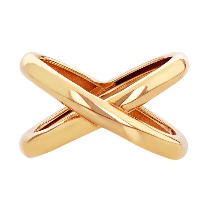 Pesavento Yellow Gold Vermeil X Crossover Ring