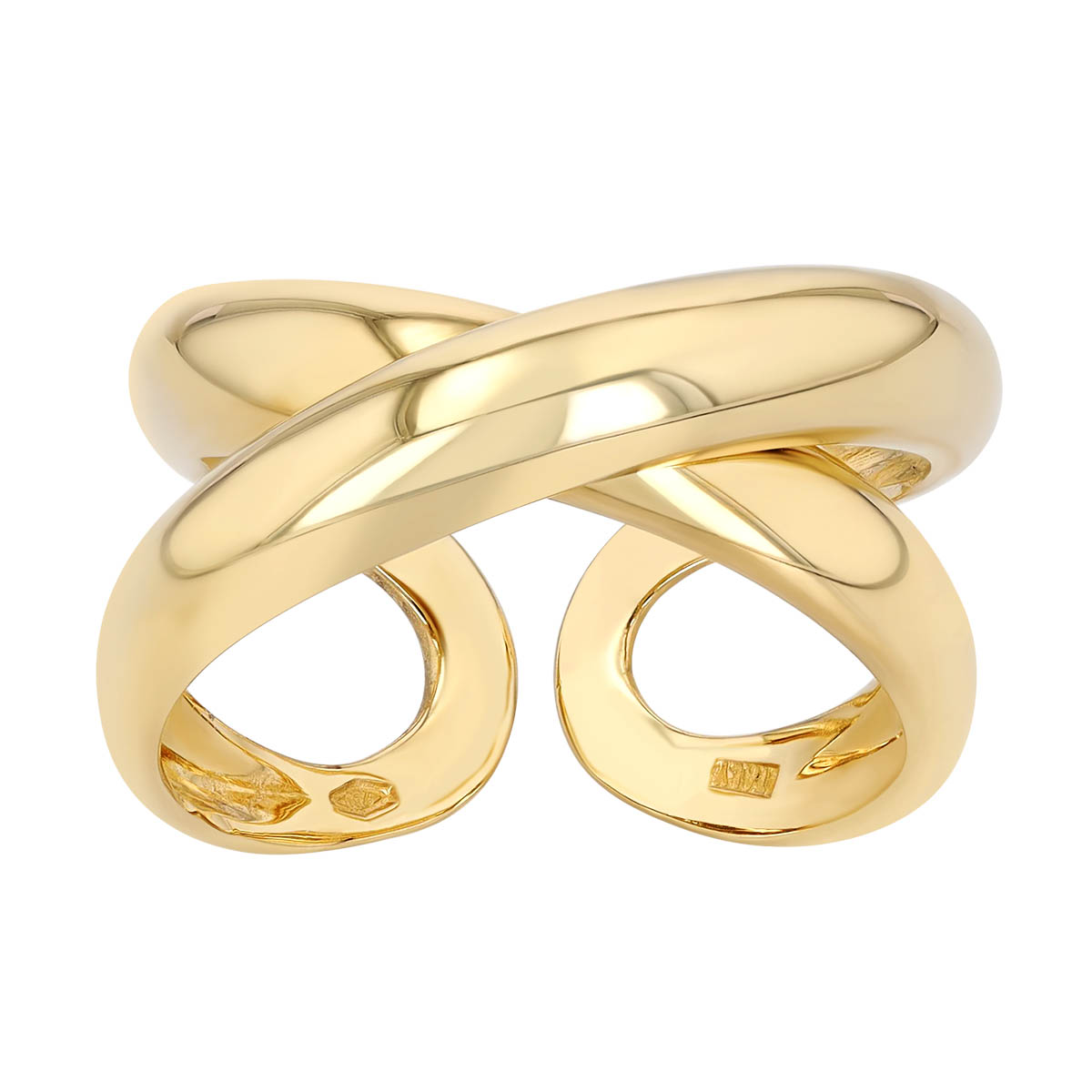 Roberto Coin Yellow Gold Crossover Ring | 330692AY6500 | Borsheims