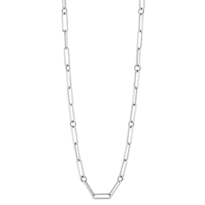 Roberto Coin White Gold Paperclip Chain, 17"