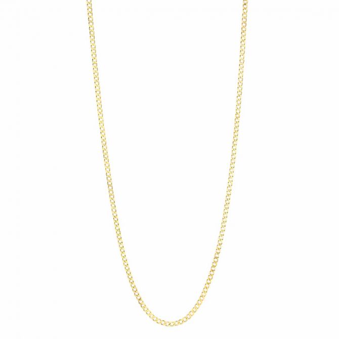 Yellow Gold 1.95 mm Curb Chain Necklace, 16"