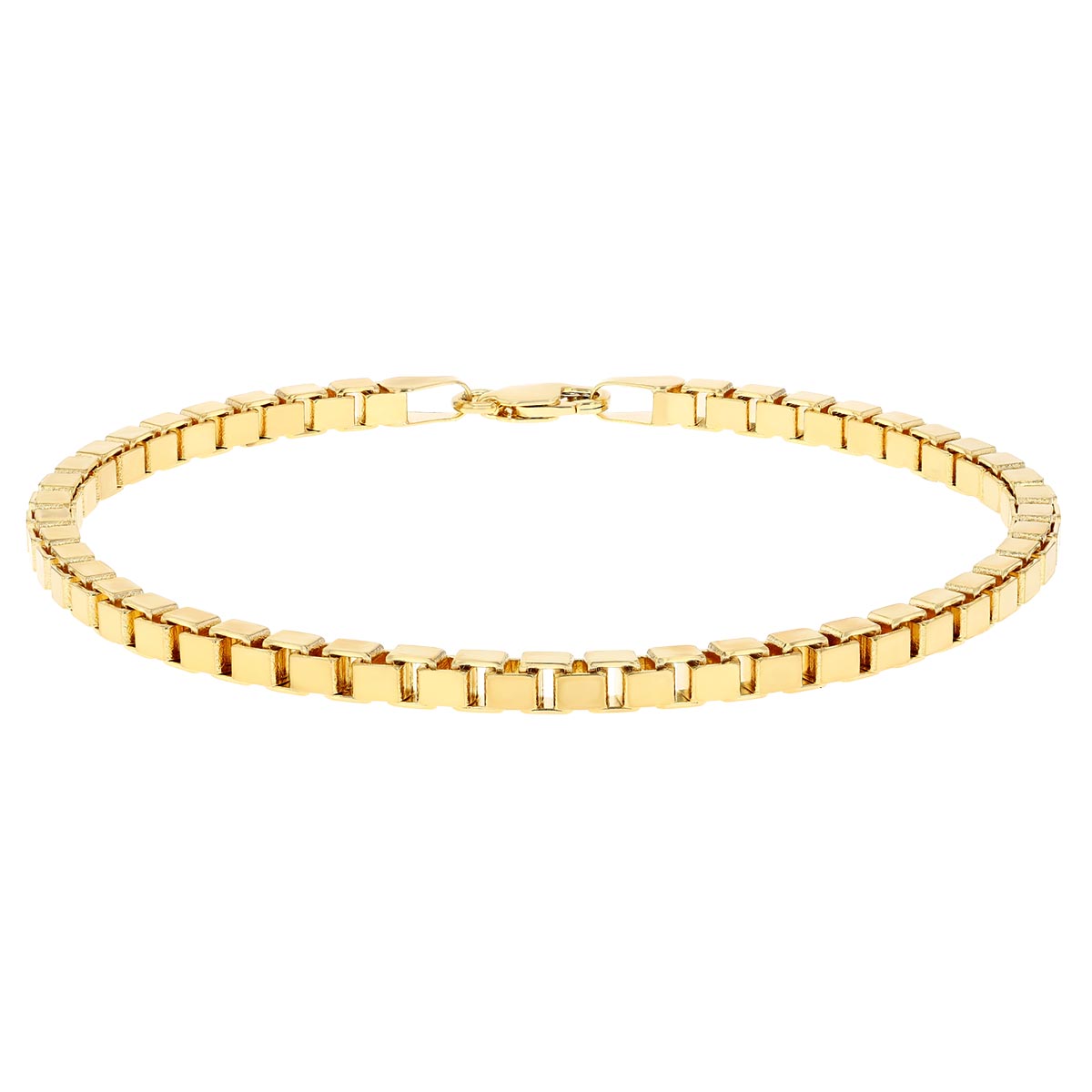 Dowling Brothers - Gold Braided Box Chain Bracelet in Champagne