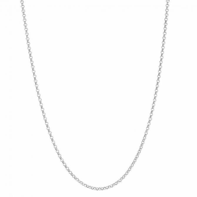 White Gold 2.5 mm Rolo Chain, 16"