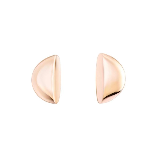 Vhernier Eclisse Yellow Gold Half Moon Stud Earrings