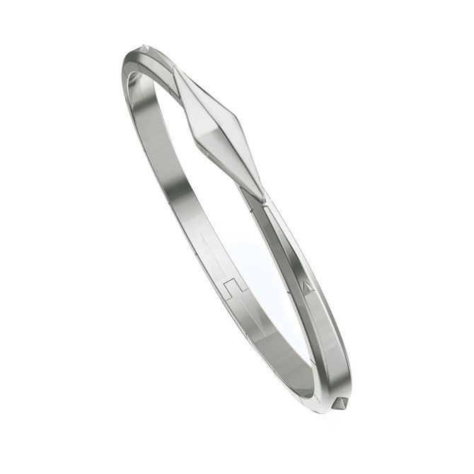 Monica Rich Kosann Points North Sterling Silver Compass Bangle Bracelet