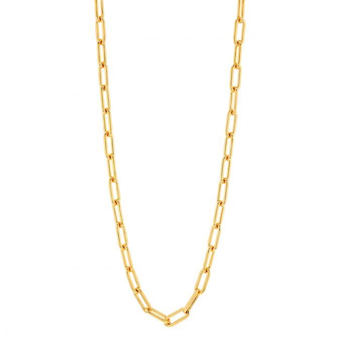 Pesavento Elegance Yellow Gold Vermeil Paperclip Link Chain Toggle Necklace, 17"