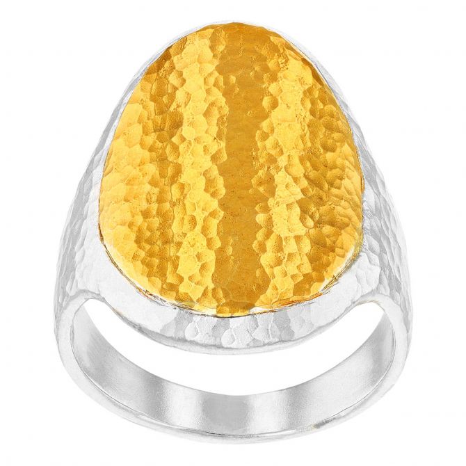 Gurhan Yellow Gold Vermeil & Sterling Silver Signet Ring