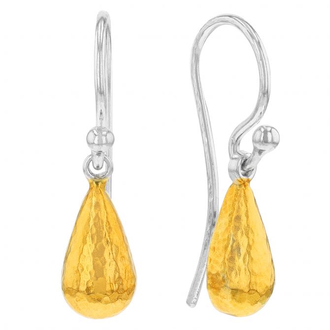 Gurhan Sterling Silver & Yellow Gold Vermeil Teardrop Dangle Earrings