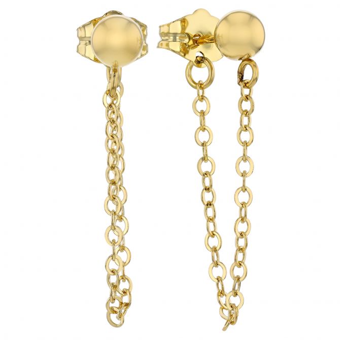 By Adina Eden Heart Front to Back Chain Drop Earrings in 14K Gold Plated  Sterling Silver | Bloomingdale's