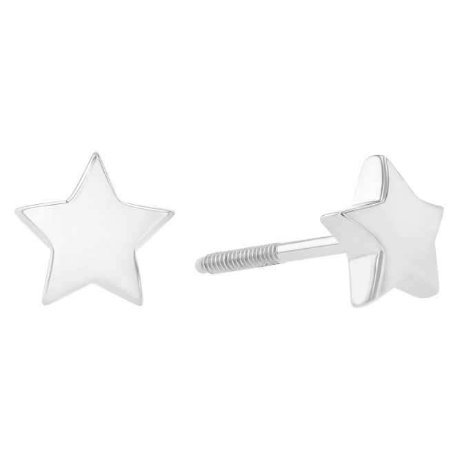 Children's Sterling Silver Star Stud Earrings