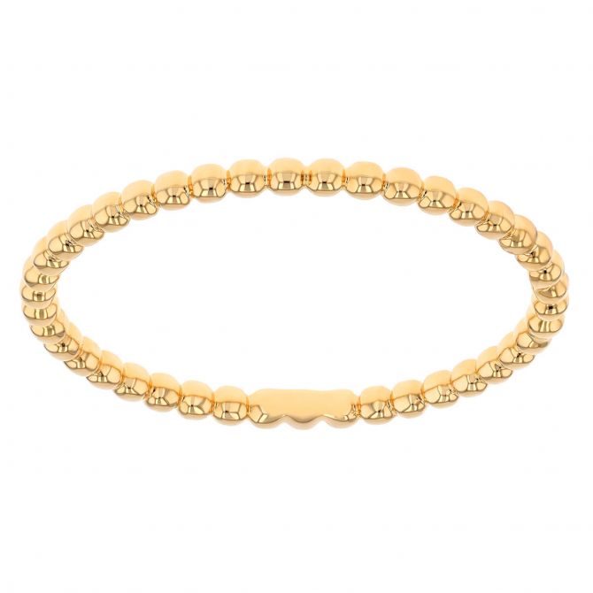 Yellow Gold Small Bead Eternity Stacking Ring