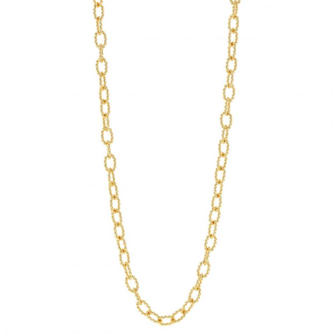 Yellow Gold 3.8 mm Forzentina Chain Necklace, 18"