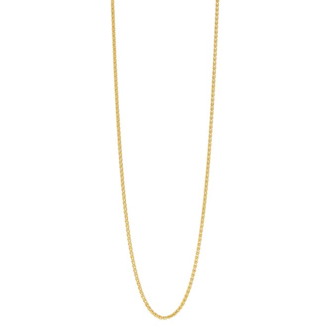 Yellow Gold Wheat Chain, 1.25 mm, 20"