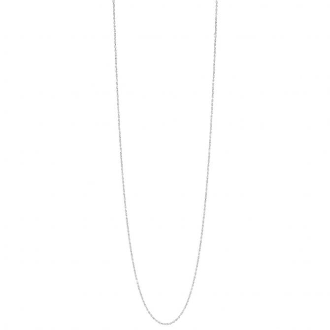 White Gold 1.05 mm Rope Chain, 16"