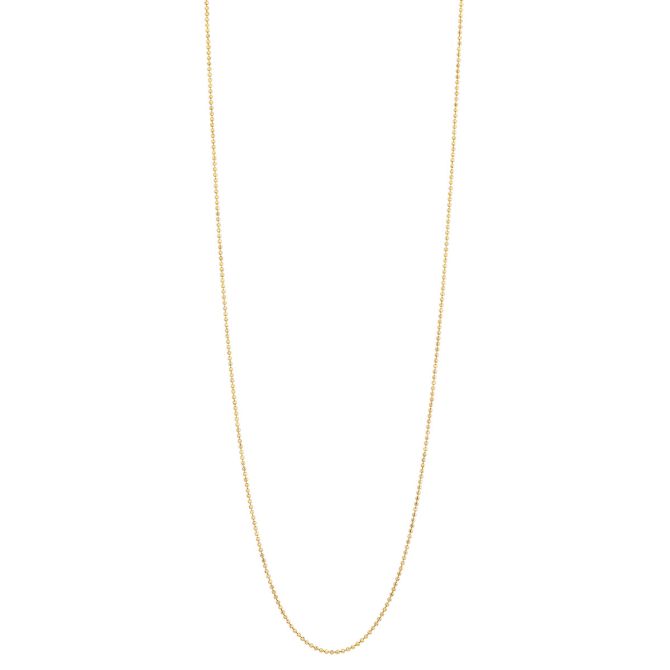 Yellow Gold Diamond-Cut Bead Chain, 1.20 mm, 16"