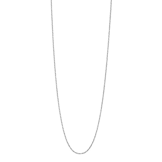 White Gold Adjustable Sparkle Chain, 1.15 mm, 22"