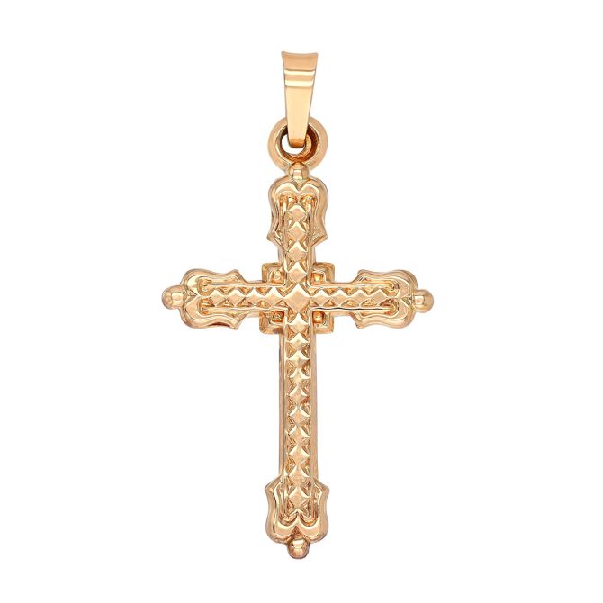 Yellow Gold Ornamental Cross Charm