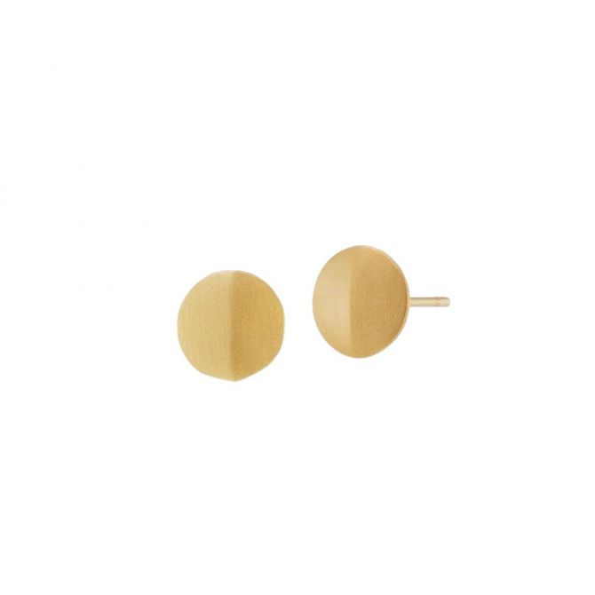 Harwell Godfrey Yellow Gold Circle Stud Earrings