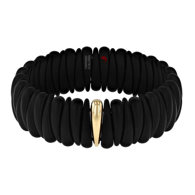 Demeglio Artiglio Black Ceramic & Yellow Gold Claw Stretch Bracelet