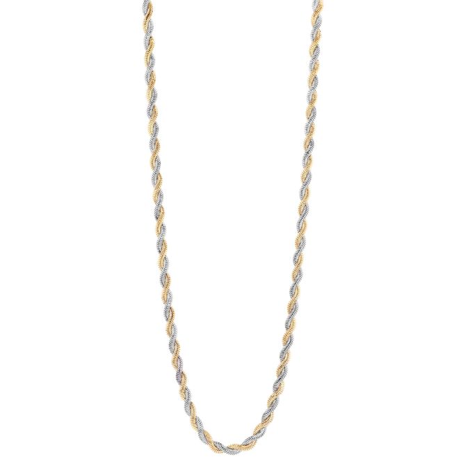 Yellow & White Gold Snake Twist Chain, 2.6 mm, 18"