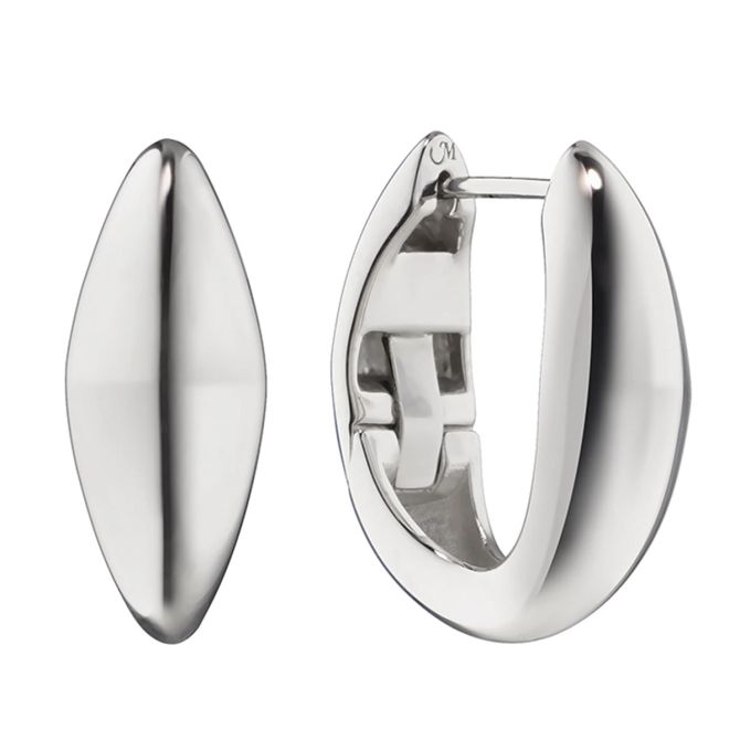 Monica Rich Kosann Points North Sterling Silver Hoop Earrings