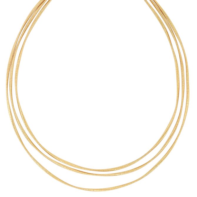 Pesavento DNA Silk Yellow Gold Vermeil 3 Strand Necklace, 18"