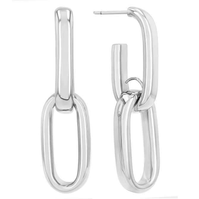 Pesavento Timeless Sterling Silver Paperclip Link Dangle Earrings