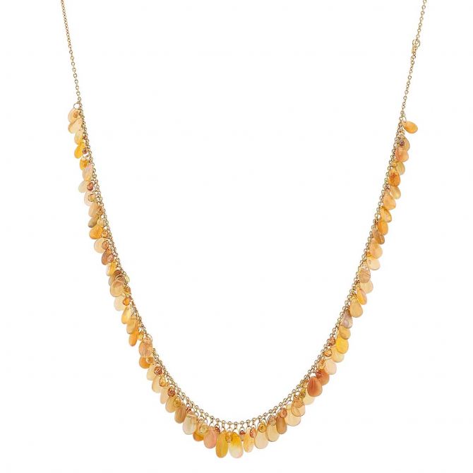 Gurhan Opal and Sapphire Necklace in 22K Yellow Gold