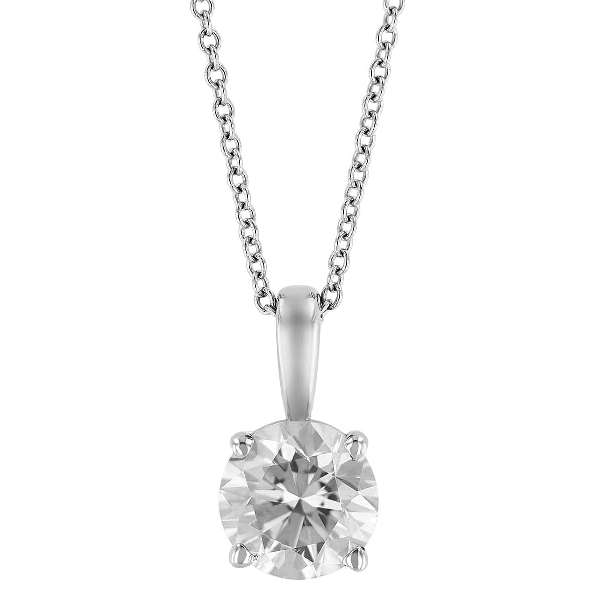 Round Diamond Solitaire Pendant in White Gold, 1.14 ct | Borsheims