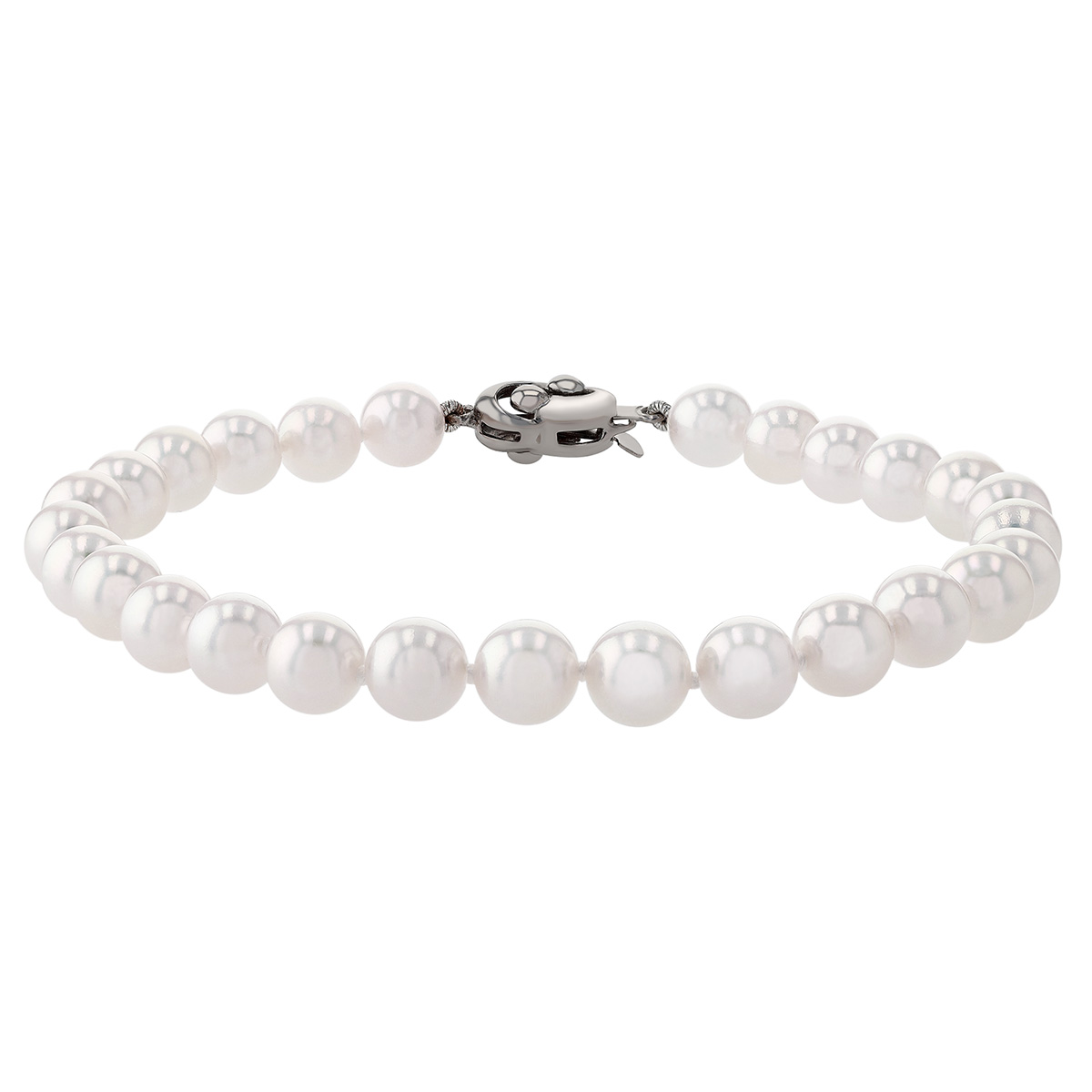 TARA Pearls White Cultured Pearl Bracelet, 6-6.5 mm in White Gold