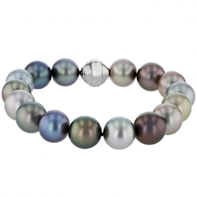 Tara Tahitian Pearl and store Black Cord Brace