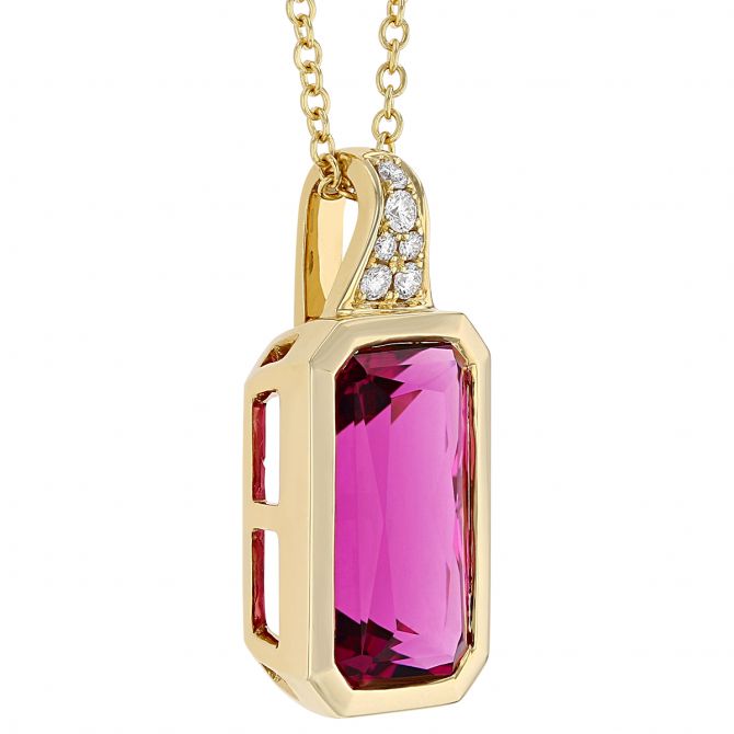 Louis Vuitton Pink Tourmaline 18k Yellow Gold Alma Bag Charm Pendant