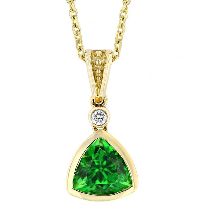 Tsavorite deals garnet pendant