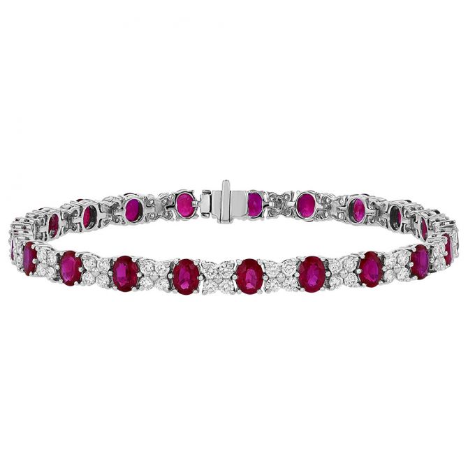 ruby diamond tennis bracelet