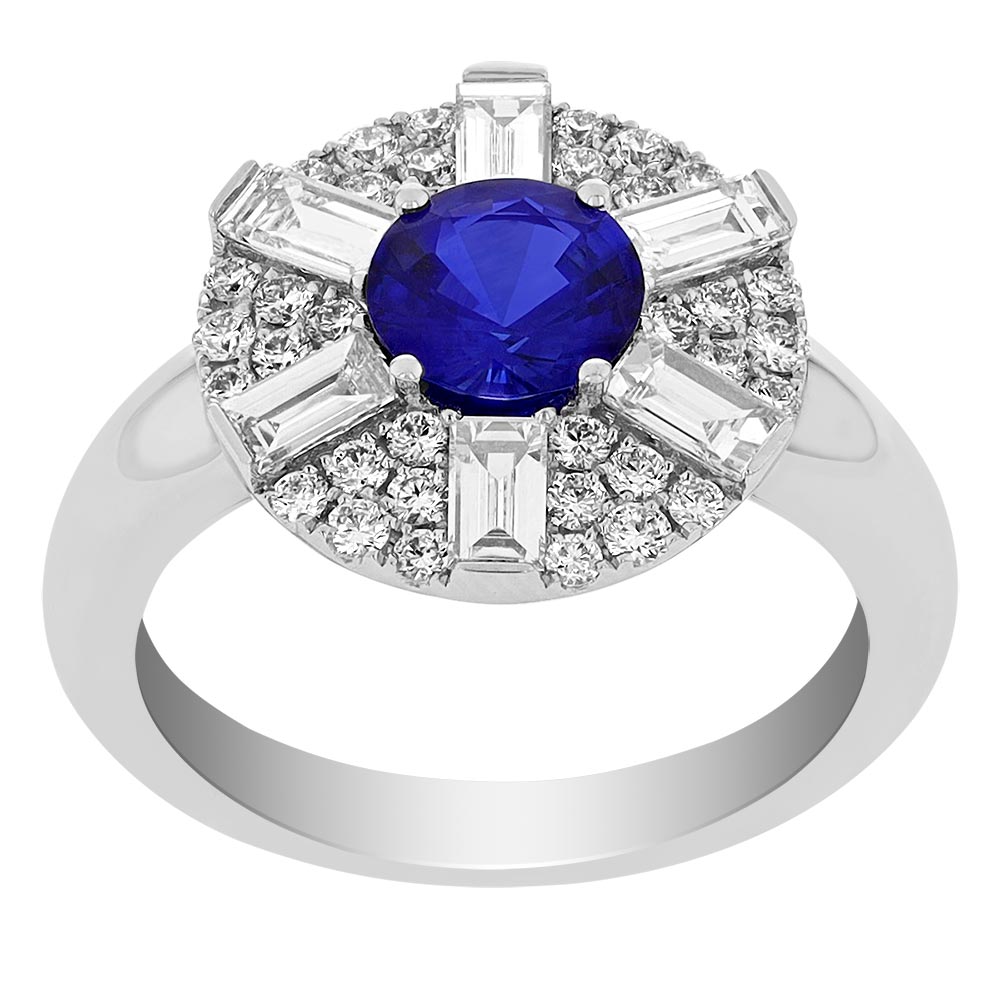 diamond sapphire cocktail ring