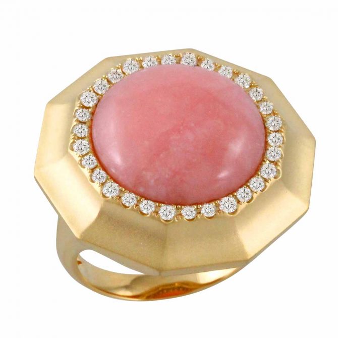 Pink Opal Cocktail store Ring