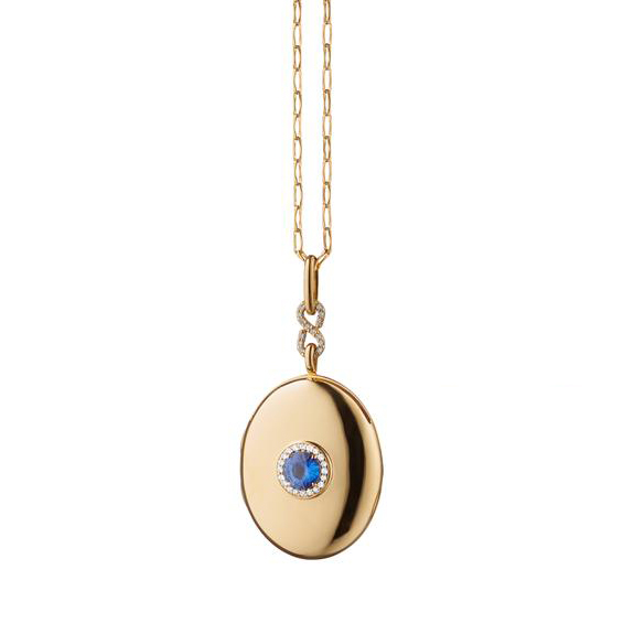 Locket with online sapphire