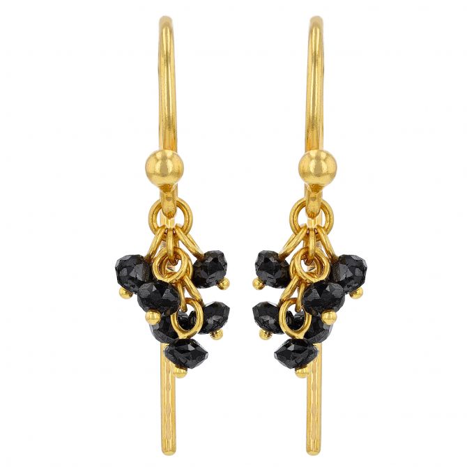 Buy OOMPH Black Beads Studded Half Hoop Drop Earrings Online At Best Price  @ Tata CLiQ