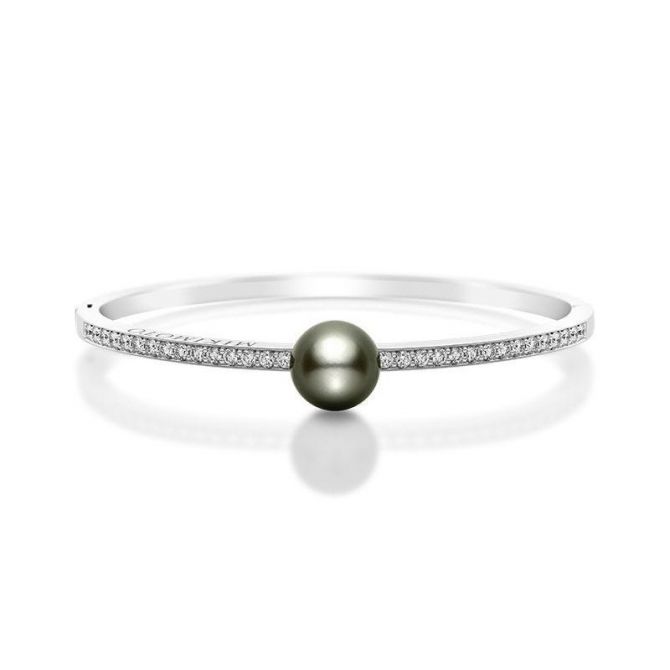 Black Diamond Tahitian Pearl Ribbon Bracelet