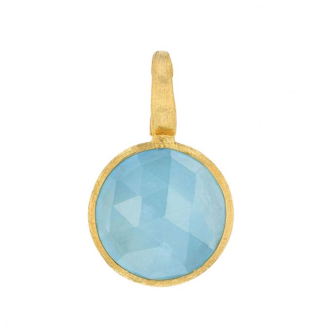 Marco Bicego Jaipur 18K Small Stackable Pendant, Aquamarine