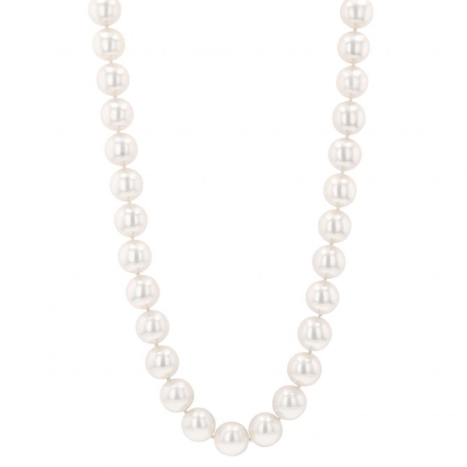 TARA Pearls White South Sea Cultured Pearl Strand Necklace with White Gold Clasp, 18.5", 11-11.9 mm